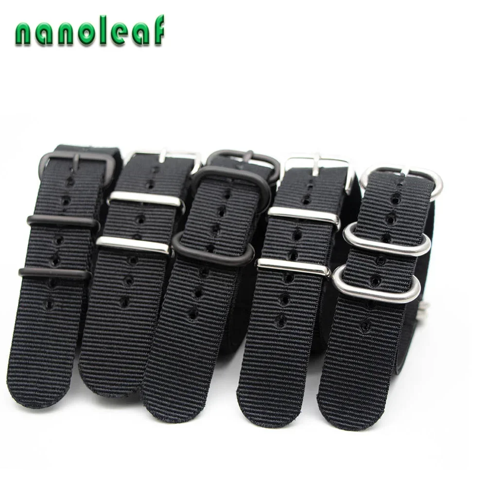 Nato Strap Nylon - Cinturino in nylon nero per orologio